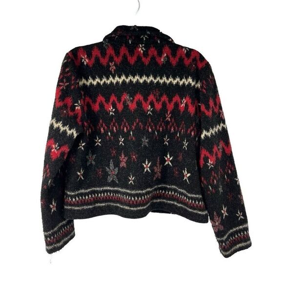 90’s County Clothing Company Black Red Boho Southwest Aztec Jacket - Picture 2 of 8